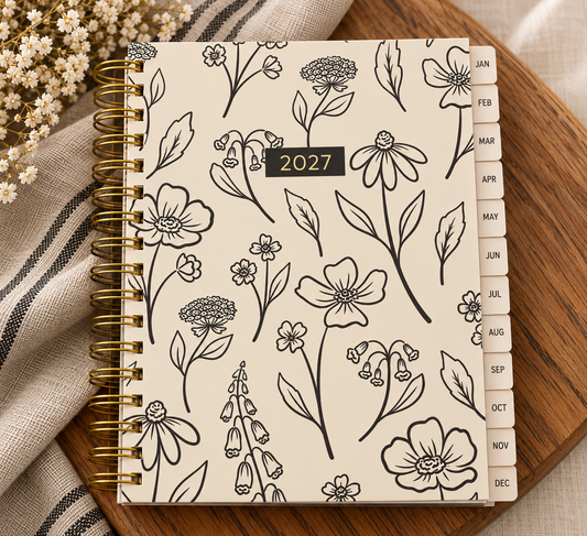 2027 Floral Yearly Planner | 7x9