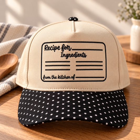 Recipe Embroidered Hat