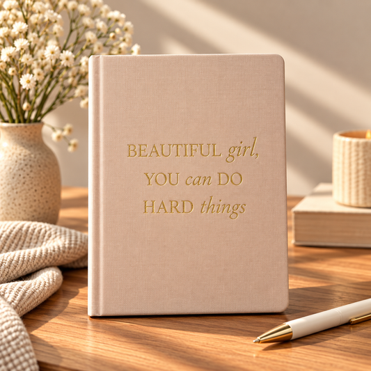 Beautiful Girl, You Can Do Hard Things Journal